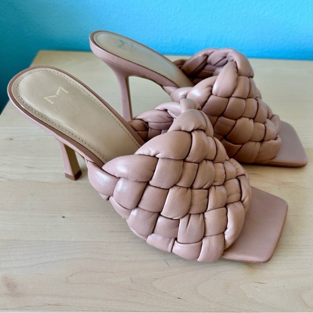 Marc Fisher Dakina Braided Leather Stiletto Slide - Picture 2 of 9